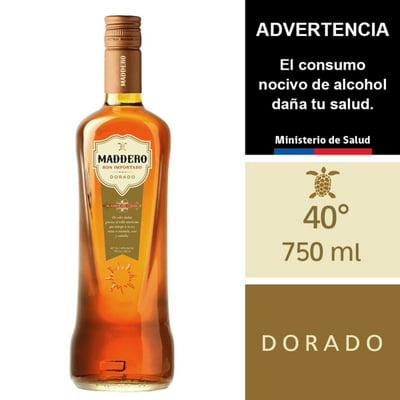 Ron Dorado 40° Botella 750 Ml Maddero