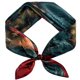thumbnail image 2 of Pañuelo de cabeza Stlvoll de seda 68 cm con flores (rojo + cian), 2 of 7