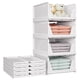 thumbnail image 1 of Cesta de armario SNSLXH, apilable, 5 unidades, color blanco, 1 of 8