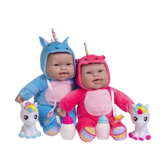 Muñecas gemelas JC Toys Lots to Cuddle, 30 cm, diseño de unicornio