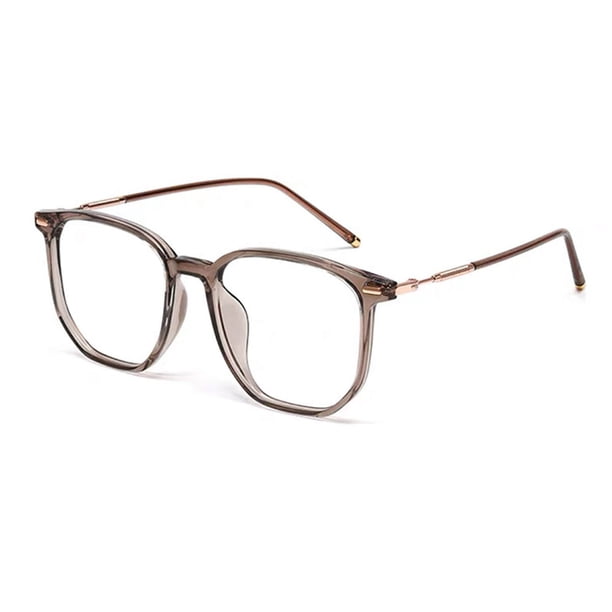 Gafas de montura grande con lentes anti-luz azul de tendencia de moda, fabricadas en TR y resina.
