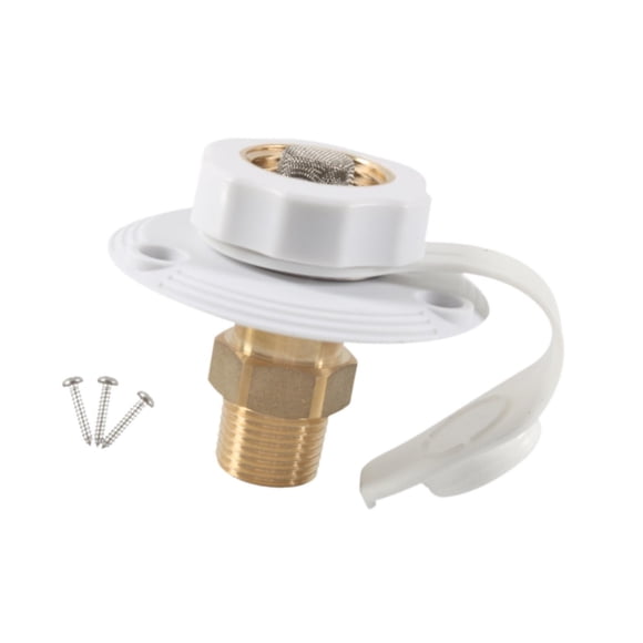 Kit De Entrada De Agua Para RV City, Macho De 1/2", Rosca De Latón Para Tubería De Fácil Instalación, Color Blanco