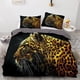 thumbnail image 1 of Colored Beast Lion Animal Gray Quilt Duvet Cover Set Pillowcase3-Piece Bedding Set, 1 of 4