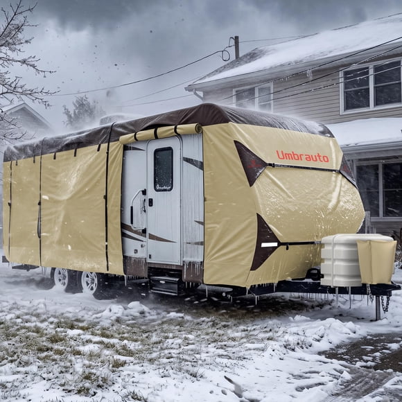 Cobertura Umbrauto para Autocaravana 6‑7 m Impermeable y a Prueba de Viento, 9 Capas
