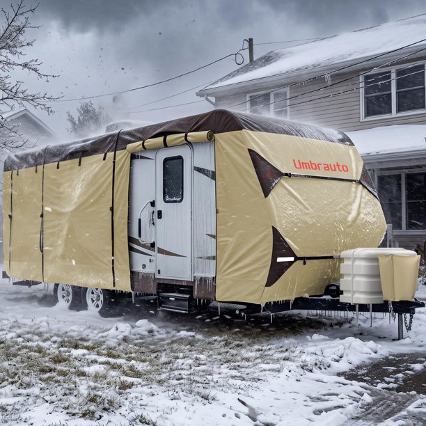 Cobertura Umbrauto para Autocaravana 6‑7 m Impermeable y a Prueba de Viento, 9 Capas