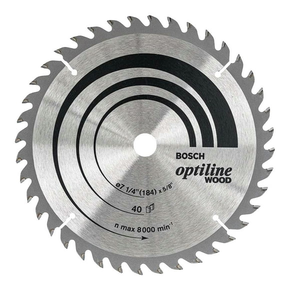 Disco Sierra Circular Bosch Optiline 184mm de 40 dientes