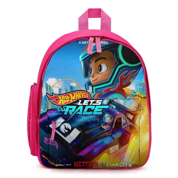 Hot Wheels Mochila Escolar para Niños y Niñas, Mochila Infantil Ligera de Alta Calidad, Grande y Duradera ROSA