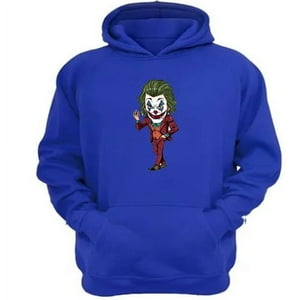 Genérico - Poleron Canguro The Joker Azul Talla Xs Unisex