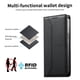 thumbnail image 4 of Funda tipo cartera con bloqueo RFID para Samsung Galaxy A72 4G/5G cubierta magnética de cuero con tapa y soporte Negro, 4 of 6