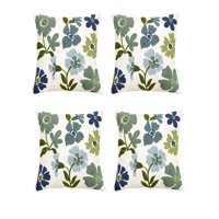 Genérico - Set De 4 Fundas De Cojin Bordadas 45X45Cm Blanco 11