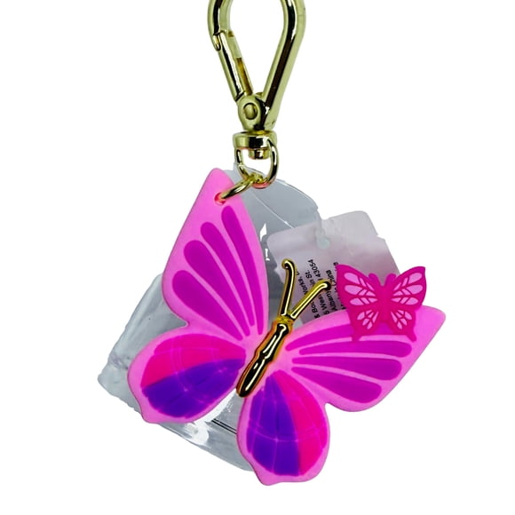 Soporte Pocketbac Bath & Body Works con mariposas dobles, color rosa