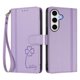 thumbnail image 3 of Funda Cartera Trébol para Samsung Galaxy S24 FE con Ranuras Tarjetas y Carga Inalámbrica Morado claro, 3 of 6