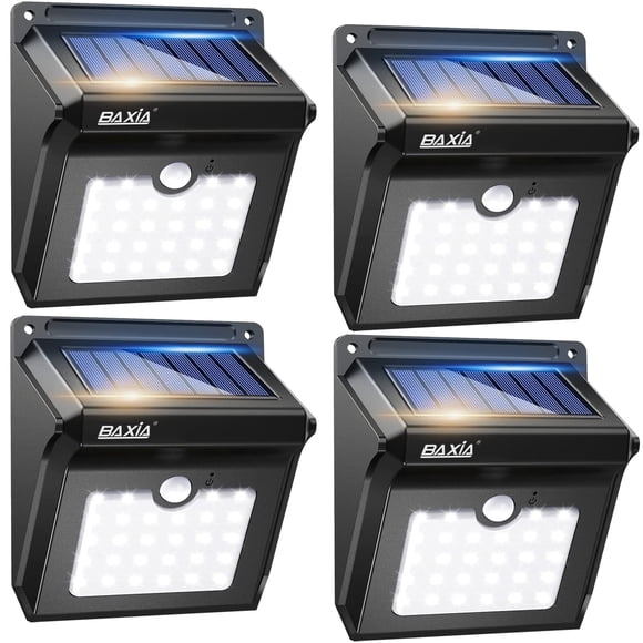 Luces solares para exteriores BAXIA TECHNOLOGY inalámbricas 400LM 4P
