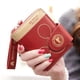 thumbnail image 1 of Cartoon Pattern Short Wallet, Simple Foldable Coin Purse, Women's Card Hoder With Wristlet, 1 of 3