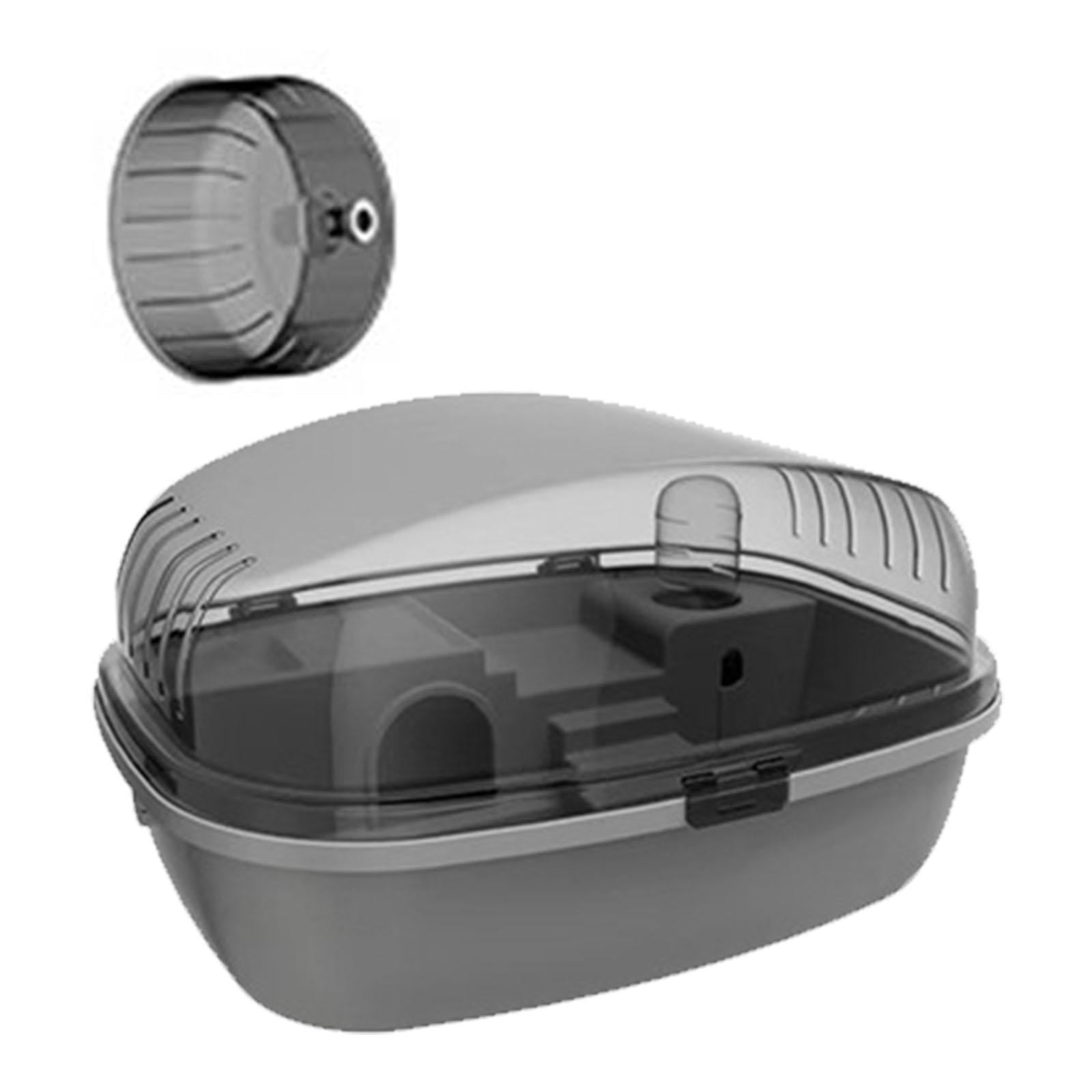 Jaula Grande Para Hámster, Conejo, Ratas, Erizo Transparente, Hábitat Portátil Para Hámster, Color Gris