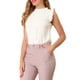 thumbnail image 4 of BLUSA SIN MANGAS CHIC PARA MUJERES INSPIRADA, CON VOLANTES Y PLEATS, IDEAL PARA TRABAJAR, BLUSA CHIC S BLANCA, 4 of 7