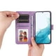 thumbnail image 5 of Funda tipo cartera FOXDOCK para Samsung Galaxy A54 5G , diseño girasol en relieve, cuero PU, cierre magnético, soporte y tarjetero, 5 of 5