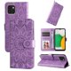 thumbnail image 3 of Funda tipo cartera FOXDOCK para Samsung Galaxy A03 , diseño girasol en relieve, cuero PU, cierre magnético, soporte y tarjetero, 3 of 5
