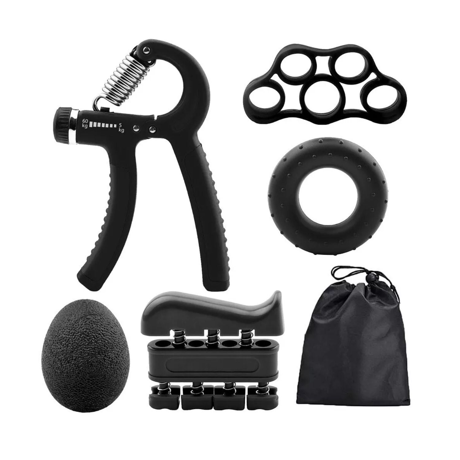 Importclick - Kit Ejercitador Fortalecedor Manos 5 Pcs Ajustable