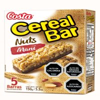 Barra De Cerealbar Nuts Maní 150 G Costa