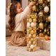 thumbnail image 4 of Set 48 Esferas de Navidad 7 cm Surtido Dorado y Blanco, 4 of 6
