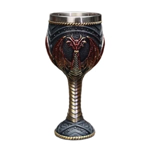 Bothyi - Copa Medieval Vintage Hecha A Mano, Regalo De Boda, Vaso Para Beber Con Diseño De Dragón, Color Rojo