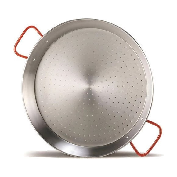 Paellera Valenciana D34cm Acero 6 Porciones Garcima Plateado