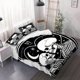 thumbnail image 1 of 3pcs Gothic Lovers VI Duvet Cover Set - Skull Bat Wing Design All-Season Soft Bedding with Zipper Closure, 1 of 1