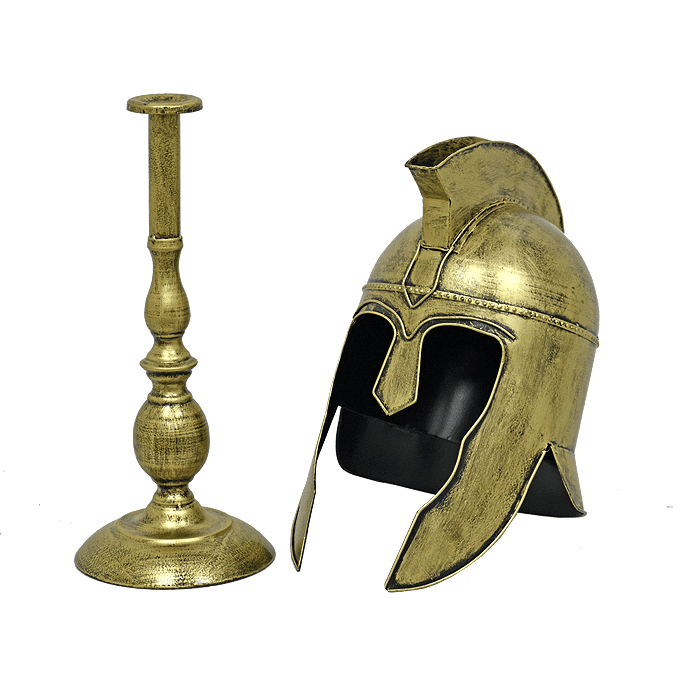 Muebles Santa Ana - Casco Medieval Casco Romano Gold Con Soporte