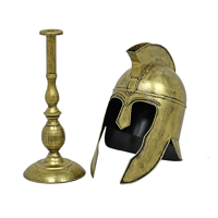 Muebles Santa Ana - Casco Medieval Casco Romano Gold Con Soporte
