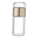 thumbnail image 2 of Botella De Infusión De Té De Vidrio, Vaso De Té Pequeño Portátil De 350ml Para Viajes Al Aire Libre, Color Dorado Champán, 2 of 5