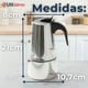thumbnail image 3 of Cafetera Italiana Expresso 500ml 6 Tazas Acero Inoxidable Plateado, 3 of 11