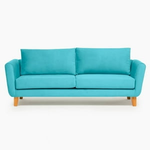Barra Design - Sofá Thomas 210 Felpa Turquesa
