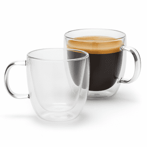 Dannyhome - Pack 2 Tazas Vidrio Para Expresso Café Té Multiuso 150 Ml