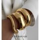 thumbnail image 2 of Pulseras brazalete para mujer, 3 piezas, baño de oro de 14K, 2 of 3