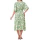 thumbnail image 3 of INSPIRE CHIC Vestido Midi Floral para Mujeres Casual de Verano con Mangas con Volantes Cuello en V Línea A Playa Vacaciones Boho Vestidos M Verde, 3 of 6