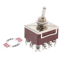 Ioensy - Interruptor De Botón Basculante De 12 Pines Interruptor De Palanca Cubierta Impermeable Pin De Cobre 402 Encendido Encendido