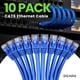 thumbnail image 2 of Cable Ethernet Cat 6 1 2 M (4 Pies) Paquete De 10 Gbps Azul, 2 of 9