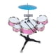 thumbnail image 1 of Batería Infantil Compacta De Jazz Para Niños Y Niñas, Ideal Para Conciertos Y Presentaciones, Color Rosa, 1 of 5