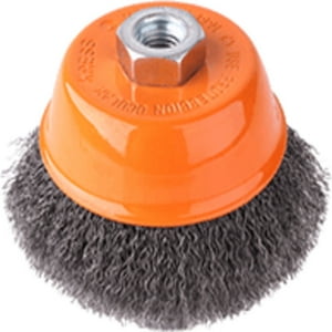 Grata Copa Acero Ondulado 4'' - Calibre De 0,5 Mm - Toma M14 - Hela