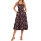 thumbnail image 2 of VESTIMENTA REFINADA Vestido sin mangas con estampado floral para el verano de las mujeres, vestido midi con cuello cuadrado y bolsillos XS Floral Rojo Marrón, 2 of 6