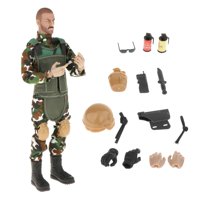 Bothyi - Figuras De Acción De 12"" Playset Adolescentes Modelo A Escala 1:6 Soldados Figura De Acción Verde B