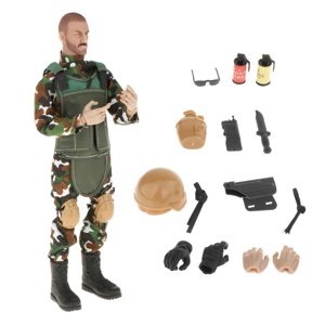 Bothyi - Figuras De Acción De 12"" Playset Adolescentes Modelo A Escala 1:6 Soldados Figura De Acción Verde B