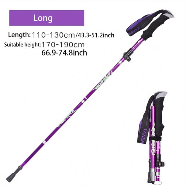 Experience the Nordic Style with our Lightweight and Sturdy 5-Section Telescopic Trekking Pole - Your Perfect Walking Stick for Outdoor Activities