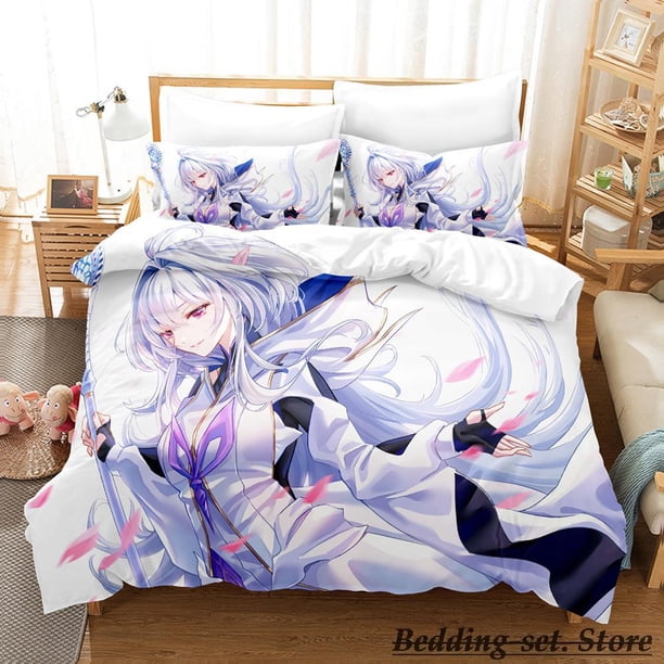 Fate Grand Order Merlin Bedding Set Bed Set Aldult Kid Bedroom Duvetcover Sets Anime