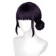 thumbnail image 2 of Peluca Sintética 1 Peluca Negra De Aspecto Elegante Cabello Corto Trenzado Pre peinado Peluca De Cabello Liso Sintético Grueso Adecuada Para Fiestas Temáticas, 2 of 3