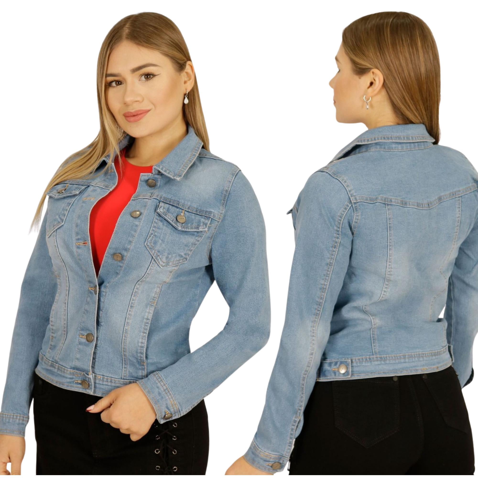 Djoe - Chaqueta Denim Clasica Mujer