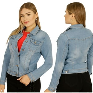 Djoe - Chaqueta Denim Clasica Mujer