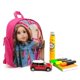 thumbnail image 3 of Muñeca American Girl Mochila Escolar para Niños y Niñas, Mochila Infantil Ligera de Alta Calidad, Grande y Duradera ROSA, 3 of 6