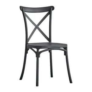 Tododescuento - Pack 4 Sillas Crossback Negras